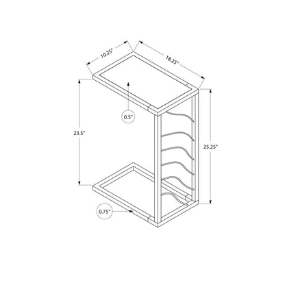 Accent Table, C-shaped, End, Side, Snack, Living Room, Bedroom