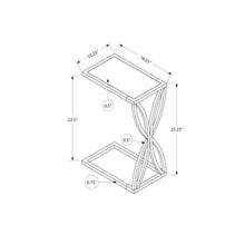 Accent Table, C-shaped, End, Side, Snack, Living Room, Bedroom