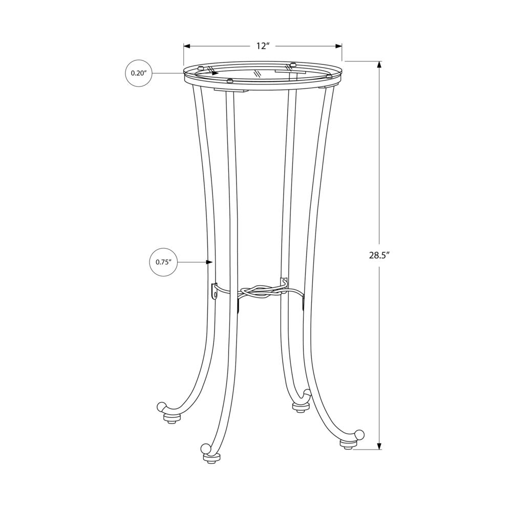 Accent Table, Side, End, Plant Stand, Round, Living Room