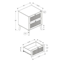 Accent Table,  Storage Drawer, Walnut Laminate, Modern, Contemporary