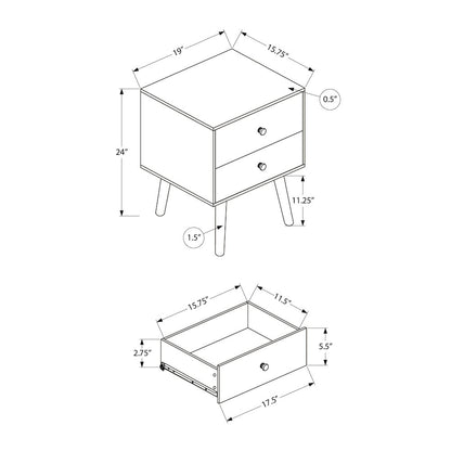 Accent Table, Storage Drawer, Grey Laminate, Modern, Contemporary