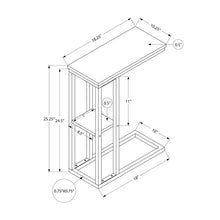 Accent Table, C-shaped, End, Side, Snack, Living Room, Bedroom, Brown Laminate