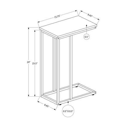 Accent Table, C-shaped, End, Side, Snack, Living Room, Bedroom