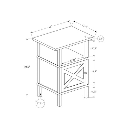 Accent Table, Small, Storage, Dark Oak Laminate, Transitional