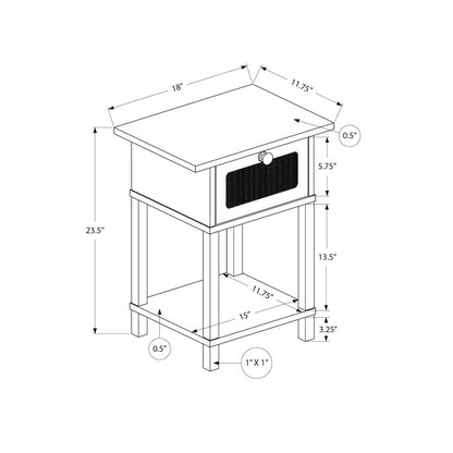 Accent Table, Bedroom, Living Room, White Laminate, Transitional