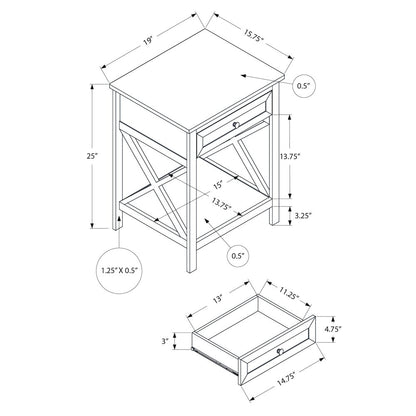 Transitional Accent Table in White color