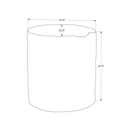 Accent Table, 25H, Drum, End, Nightstand, Round, Side Table, Grey, Contemporary