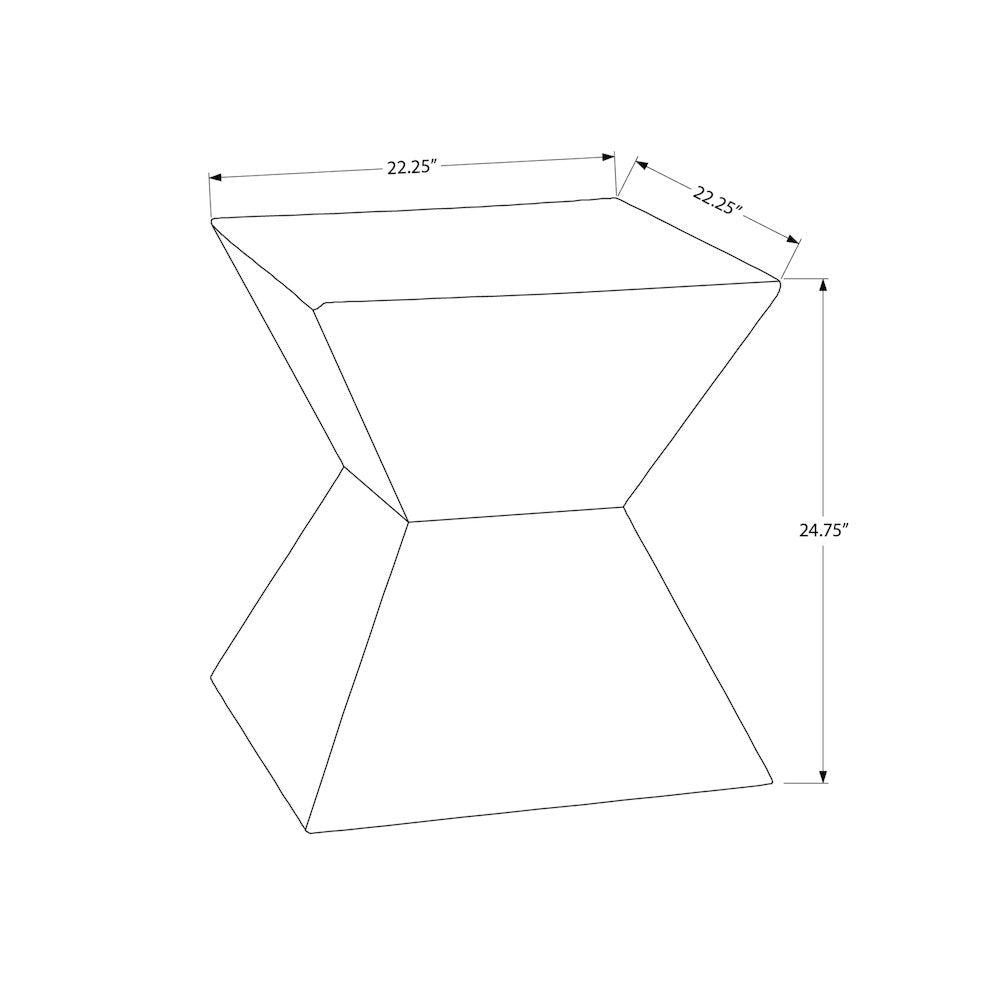 Accent Table, 25H, Side Table, End, Nightstand, White, Contemporary, Modern