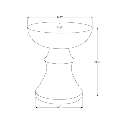 Accent Table, 25H, Side Table, End, Nightstand, Round, Black, Contemporary