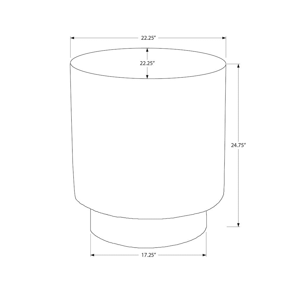 Accent Table, 25H, End, Nightstand, Round, Side Table, White, Contemporary