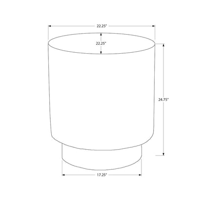 Accent Table, 25H, End, Nightstand, Round, Side Table, White, Contemporary