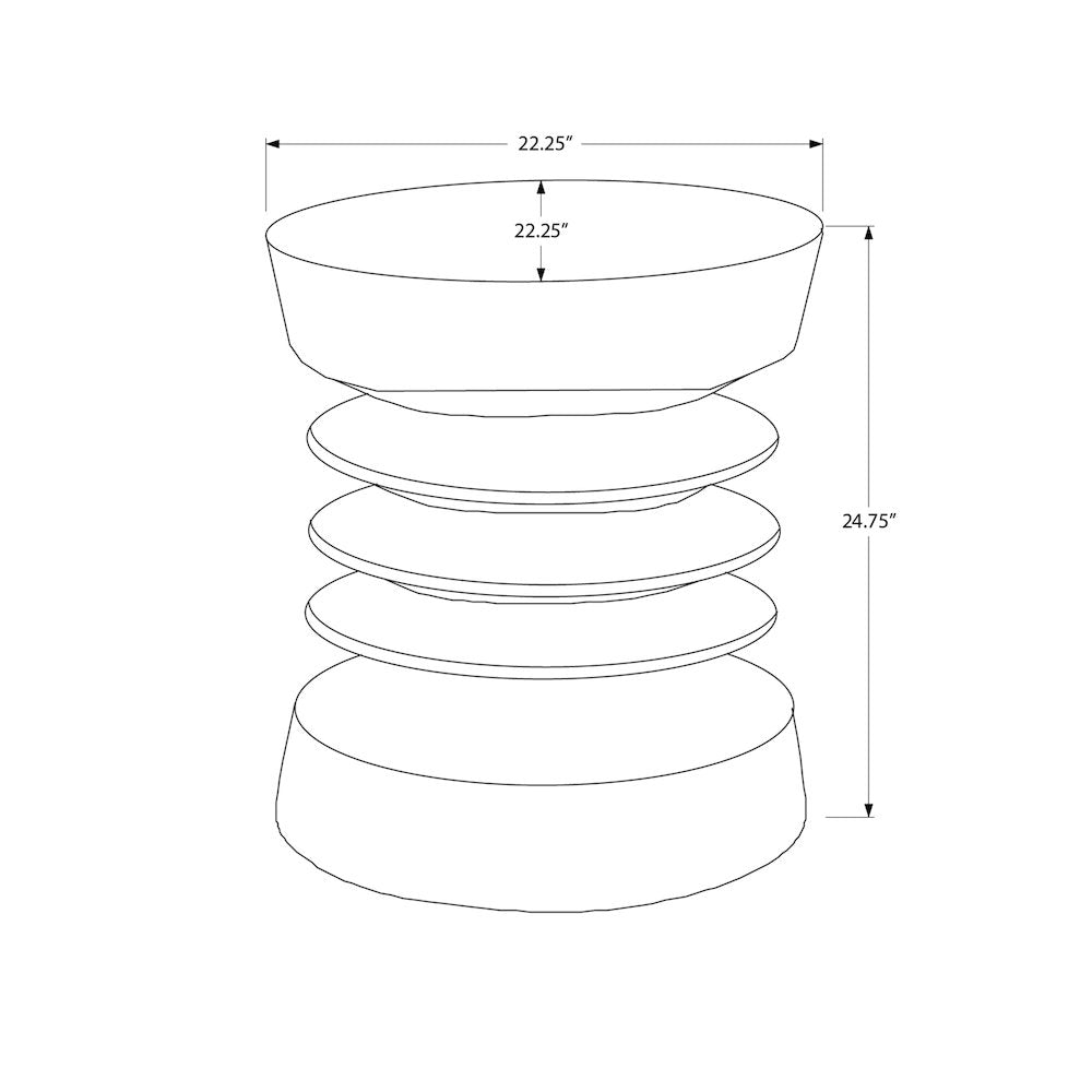 Accent Table, 25H, Side Table, End, Nightstand, Round, White, Contemporary