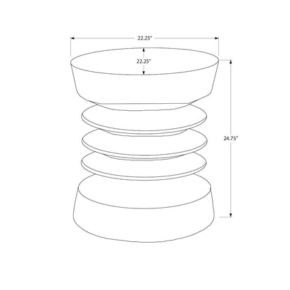 Accent Table, 25H, Side Table, End, Nightstand, Round, White, Contemporary