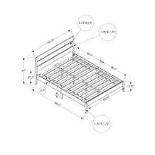 Bed, Queen Size Walnut Wood Frame, Contemporary, Modern
