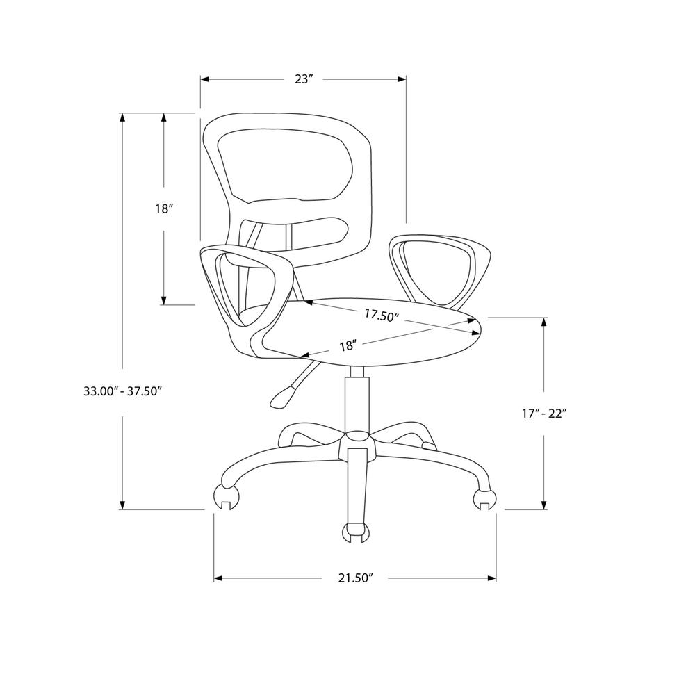 Office Chair, Adjustable Height, Swivel, Ergonomic, Armrests, Computer Desk