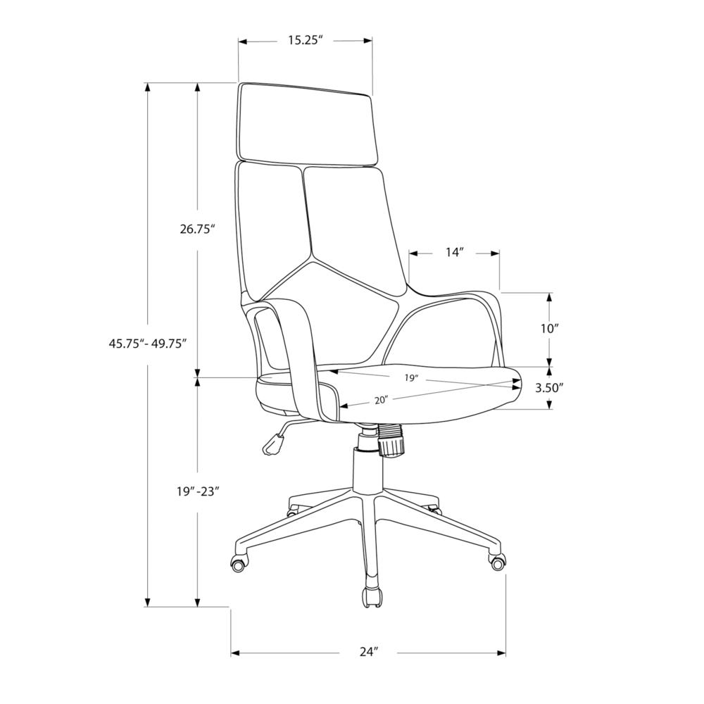 Office Chair, Adjustable Height, Swivel, Ergonomic, Armrests, Computer Desk