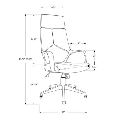 Office Chair, Adjustable Height, Swivel, Ergonomic, Armrests, Computer Desk