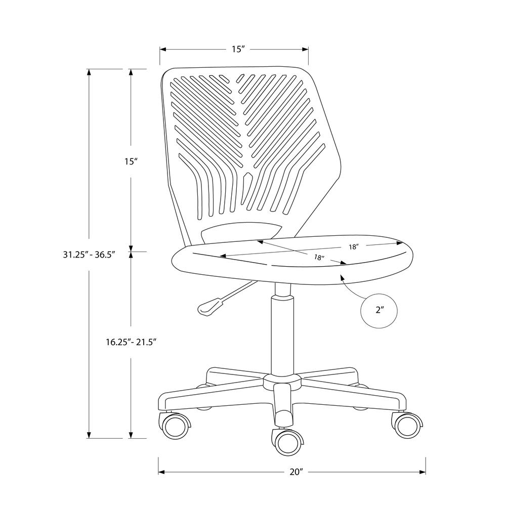Office Chair, Adjustable Height, Swivel, Ergonomic, Computer Desk, Work