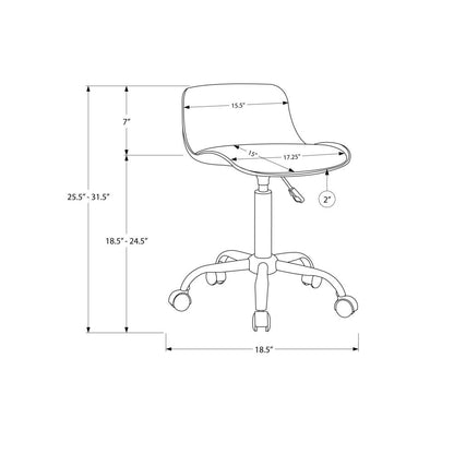 Office Chair, Adjustable Height, Swivel, Ergonomic, Computer Desk, Work