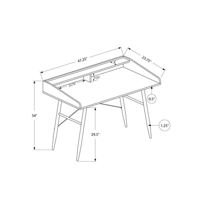 Computer Desk, Home Office, Laptop, Storage Shelves, 48L