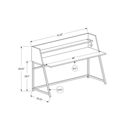 Computer Desk, Home Office, Laptop, Storage Shelves, 48L