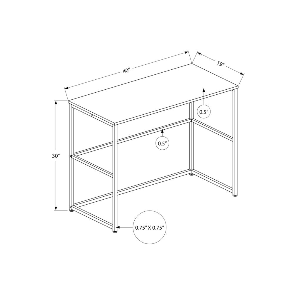 Computer Desk, Home Office, Laptop, Left, Right Set-up, Storage Drawers, 40L