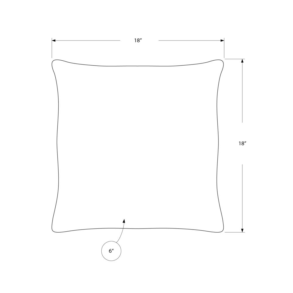 Pillows, 18 X 18 Square, Insert Included, Decorative Throw, Accent, Sofa