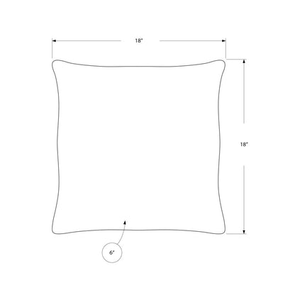 Pillows, Set Of 2, 18 X 18 Square, Insert Included, Decorative Throw, Accent