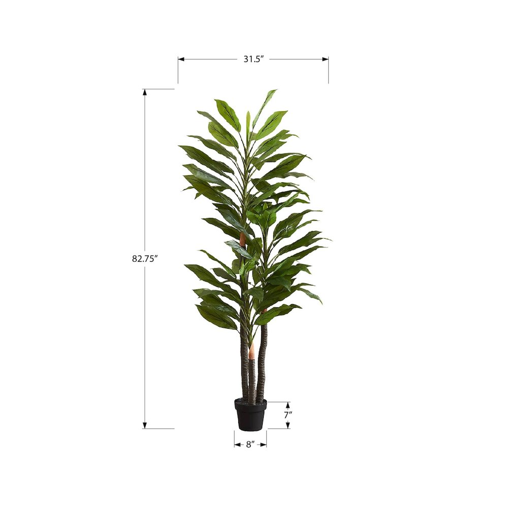 Artificial Plant, 83" Tall, Indoor, Dracaena Tree, Decorative