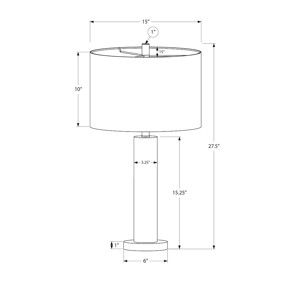 Lighting, 28"H, Table Lamp, Black Metal, Black Shade, Contemporary, Modern