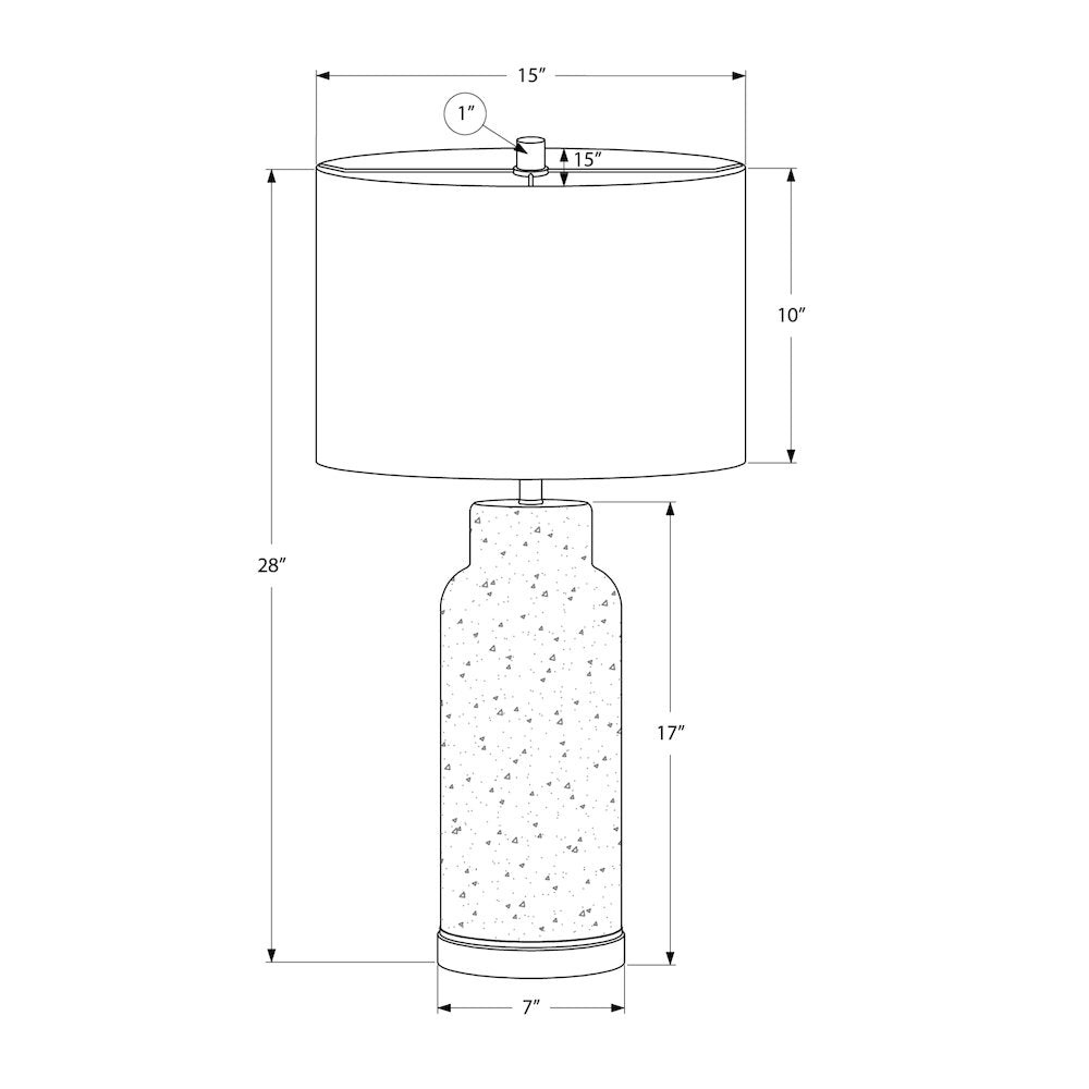 Lighting, 28"H, Table Lamp, Grey Glass, Grey Shade, Contemporary, Modern