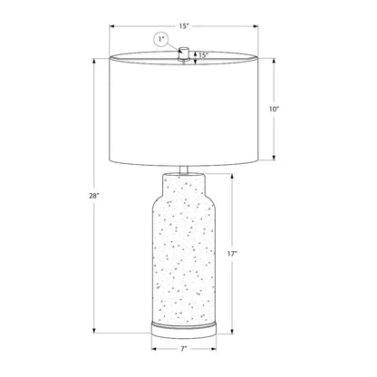 Lighting, 28"H, Table Lamp, Grey Glass, Grey Shade, Contemporary, Modern