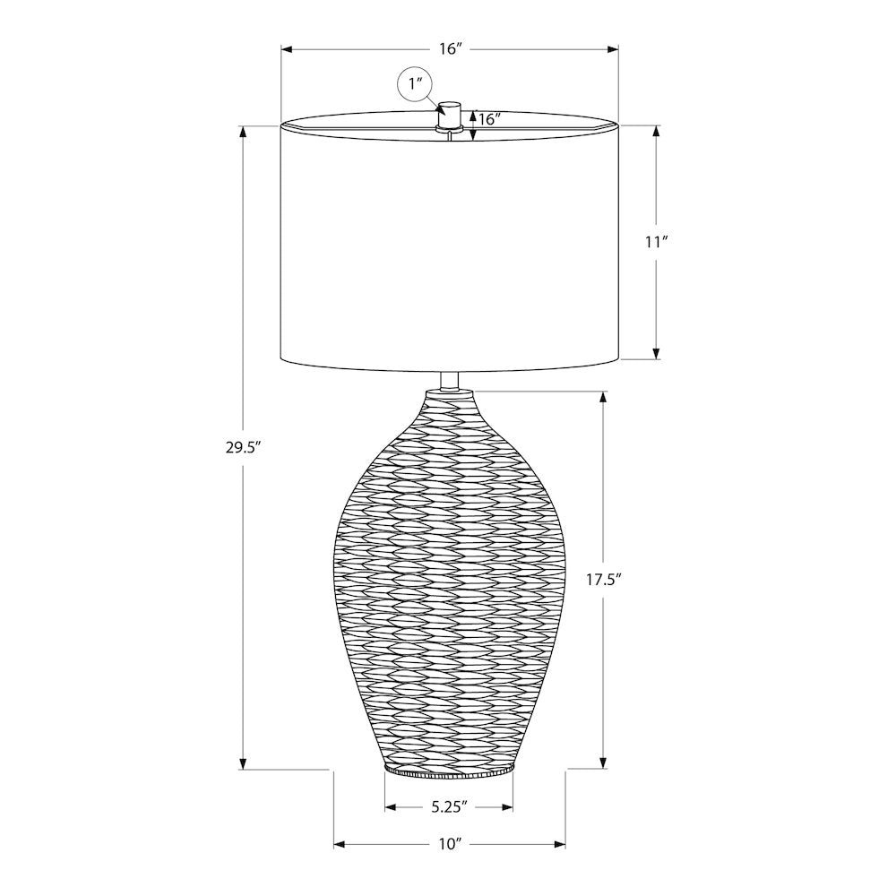 Lighting, 30"H, Natural Rattan, Beige Shade, Transitional