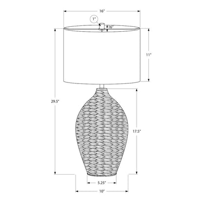 Lighting, 30"H, Natural Rattan, Beige Shade, Transitional