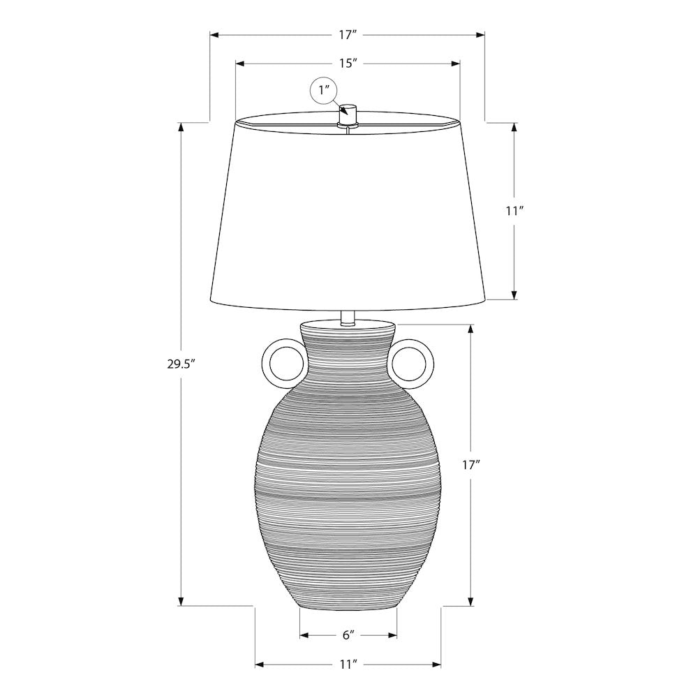 Lighting, 30"H, Table Lamp, White Ceramic, Ivory / Cream Shade, Transitional