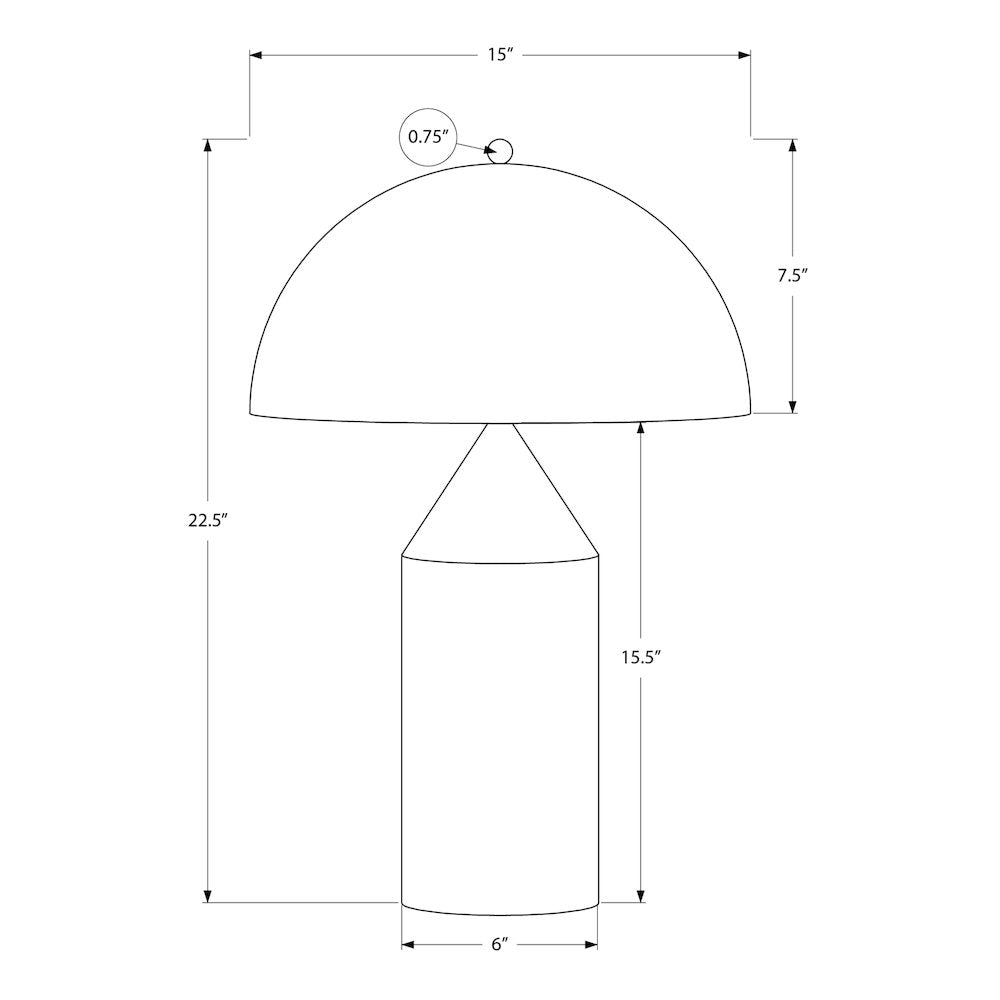 Lighting, Table Lamp, 23"H, Black Metal