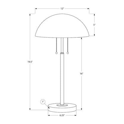 Lighting, 20"H, Table Lamp, Silver Metal, Contemporary, Modern