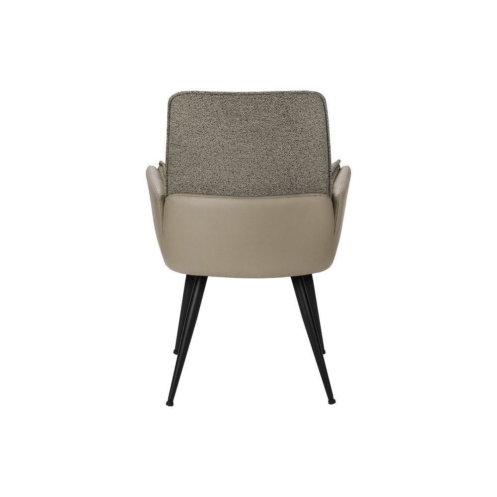 Dining Chair, 36"" Height, Set Of 2, Upholstered, Side, Brown Fabric