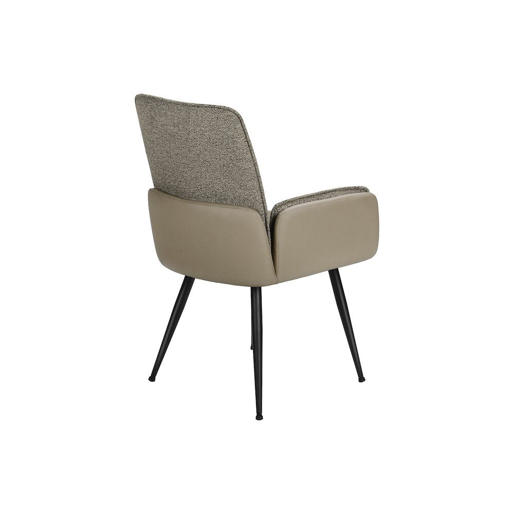 Dining Chair, 36"" Height, Set Of 2, Upholstered, Side, Brown Fabric