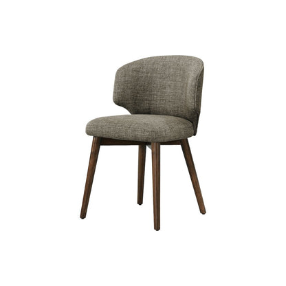 Dining Chair, 32"" Height, Set Of 2, Side, Upholstered, Dark Walnut