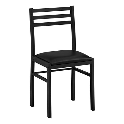 Dining Table Set, 3pcs Set, Small, 35 Drop Leaf, Kitchen, Black Metal