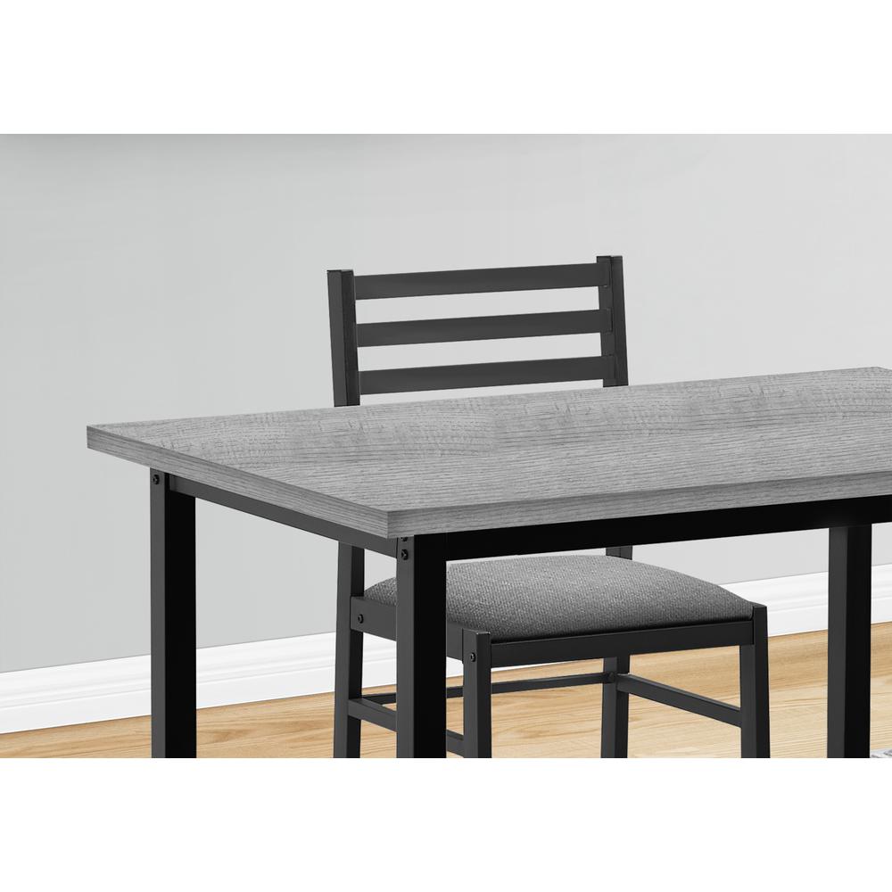 Dining Set, 5pcs Set, 40 Rectangular, Kitchen, Small, Black Metal