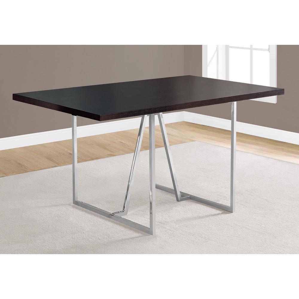 Dining Table, 60 Rectangular, Kitchen, Dining Room, Brown Laminate