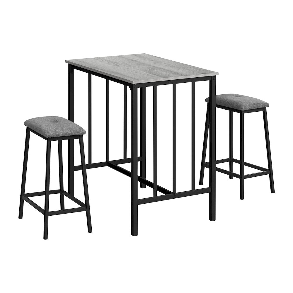 Contemporary Dining Set in Grey,Black color