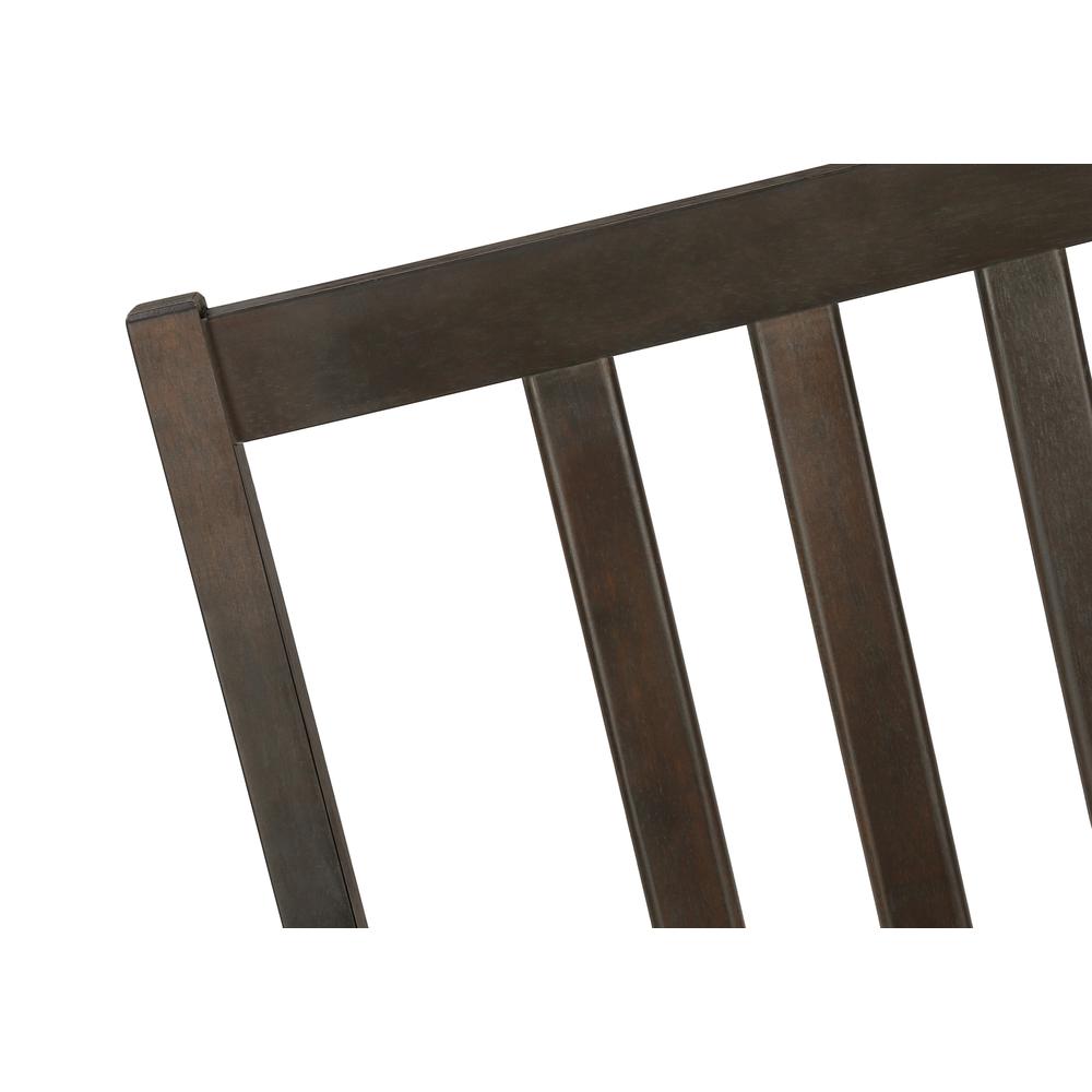Dining Chair, Set Of 2, Side, Upholstered, Kitchen, Dining Room, Brown Leather