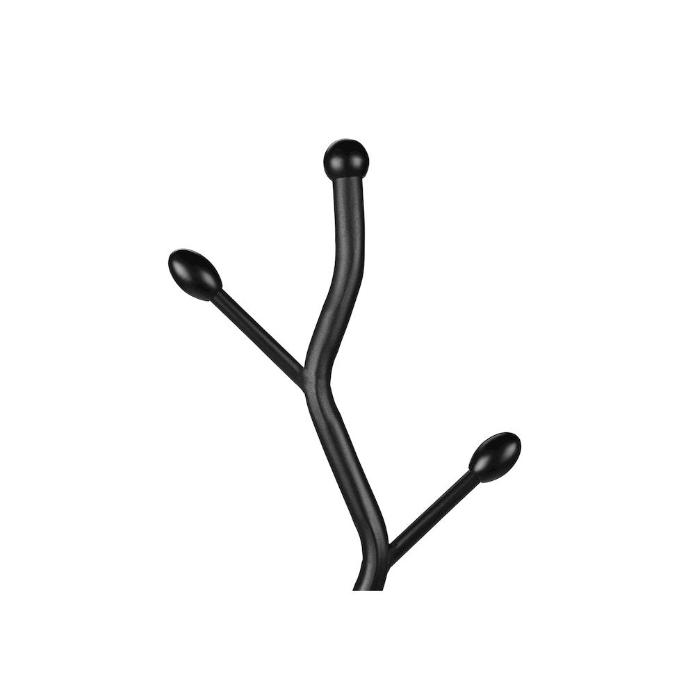 Coat Rack, Hall Tree, 8 Hooks, 72""H, Black Metal