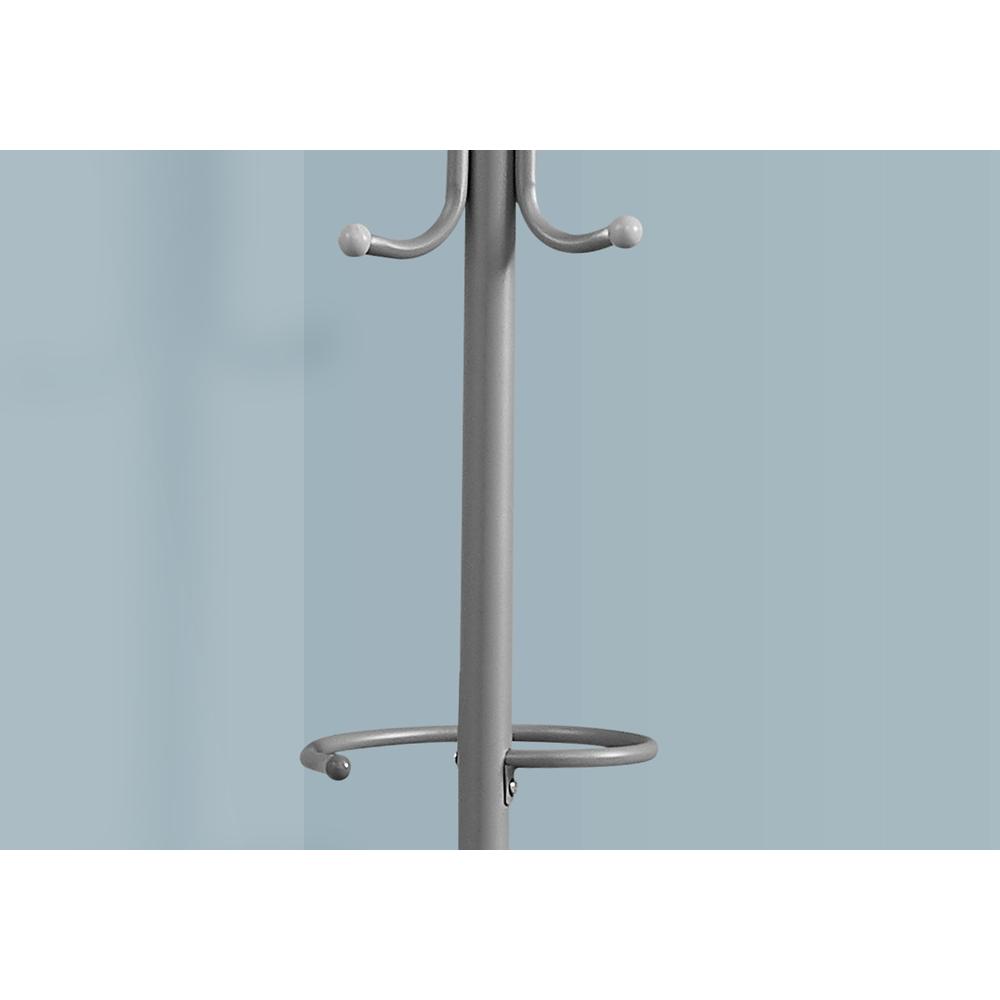 Coat Rack, Hall Tree, Free Standing, Hanging Bar, 6 Hooks, Entryway, 68H