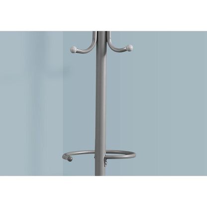 Coat Rack, Hall Tree, Free Standing, Hanging Bar, 6 Hooks, Entryway, 68H