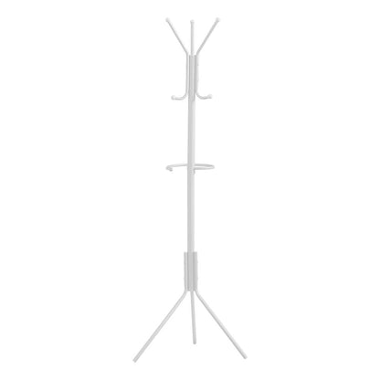 Coat Rack, Hall Tree, Free Standing, Hanging Bar, 6 Hooks, Entryway, 68H