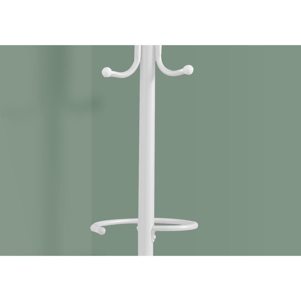 Coat Rack, Hall Tree, Free Standing, Hanging Bar, 6 Hooks, Entryway, 68H